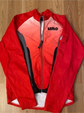 uno Men's Red Zip Front Cycling Jacket